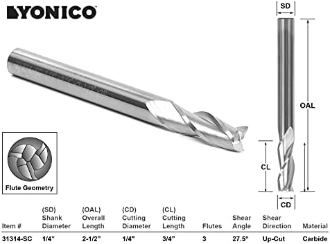 Yonico 31314-SC Upcut Spiral Bit product photo